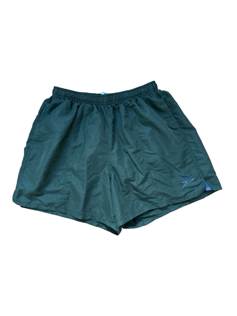 Vintage 90s Speedo Swim Trunks Men’s Size Medium Green Mesh Lining Logo Quickdry